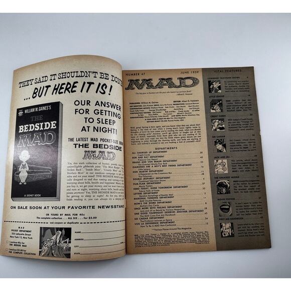 Mad #47 EC June.1959 Sid Caesar! Bob And Ray! - Picture 3 of 5
